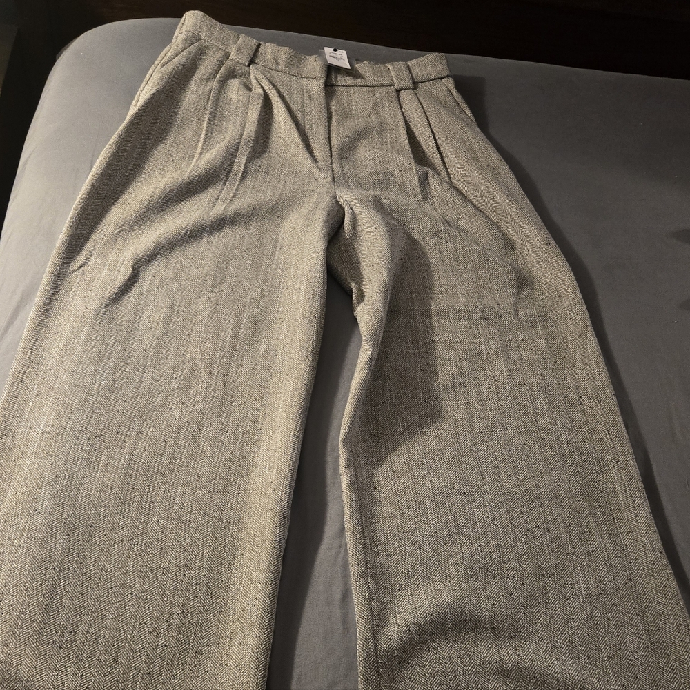 Express Women's Wide Leg Gray Pants